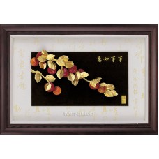 金箔畫 黃金畫 純金(事事如意) 34x48cm